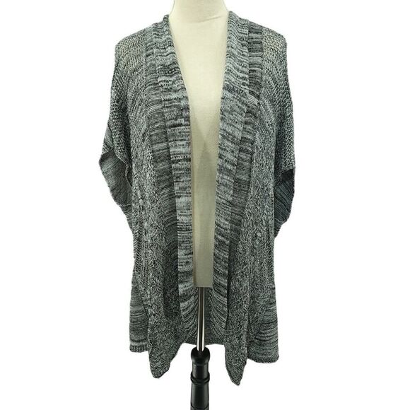 Torrid 2X Black White Sleeveless Knit Cardigan - Picture 9 of 10